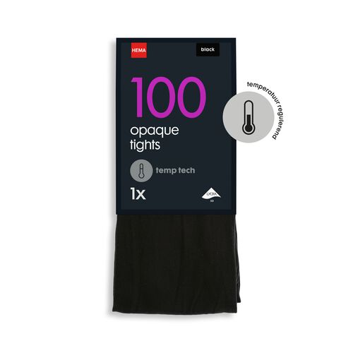 collant temp tech 100 deniers noir