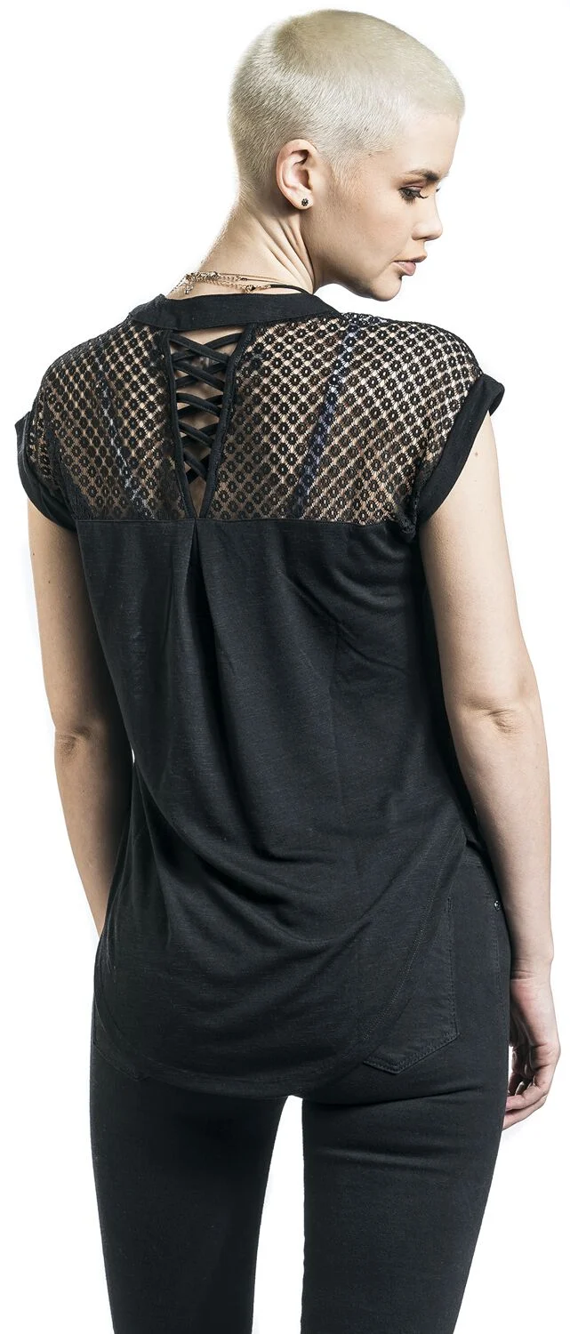 Haut Filé avec Dos en Dentelle | Rotterdamned T-Shirt Manches courtes