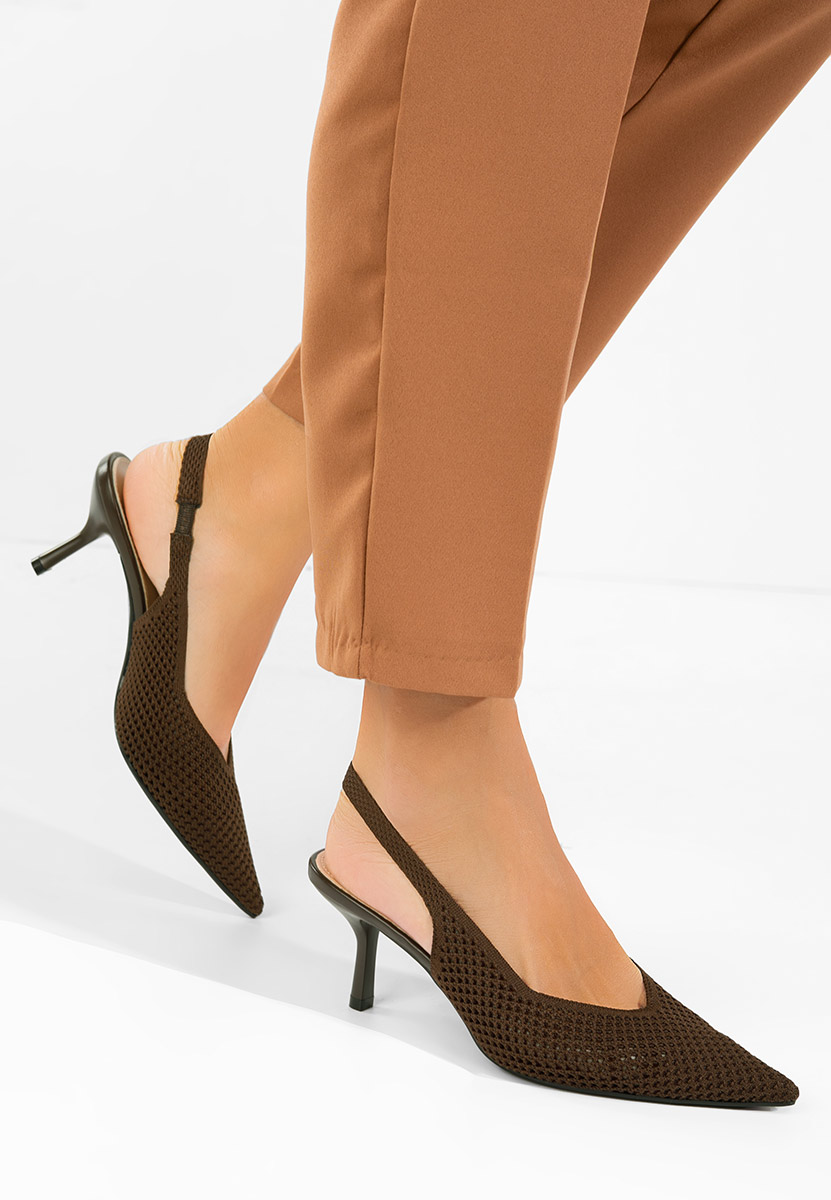 Chaussures slingback bruns Maldivia