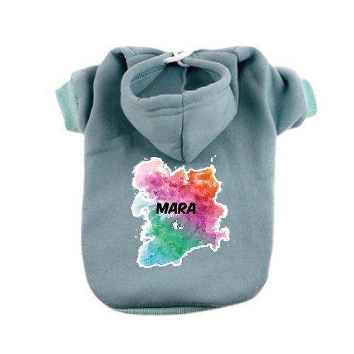 Moletom colorido com estampa de bolinhas para cachorros, azul claro