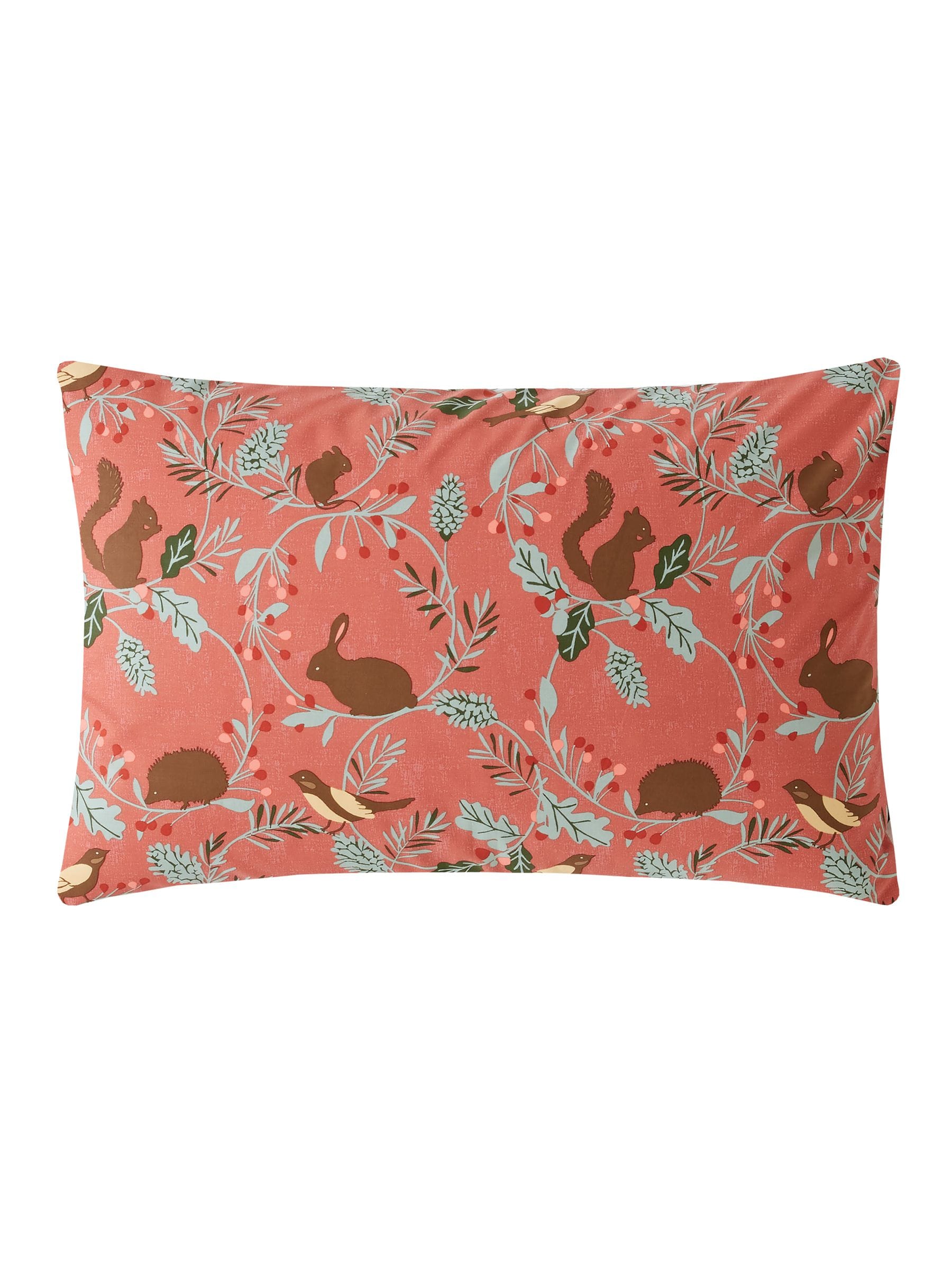Laura Ashley Christmas 100% Cotton Autumnal Woodland Duvet Cover and Pillowcase Set