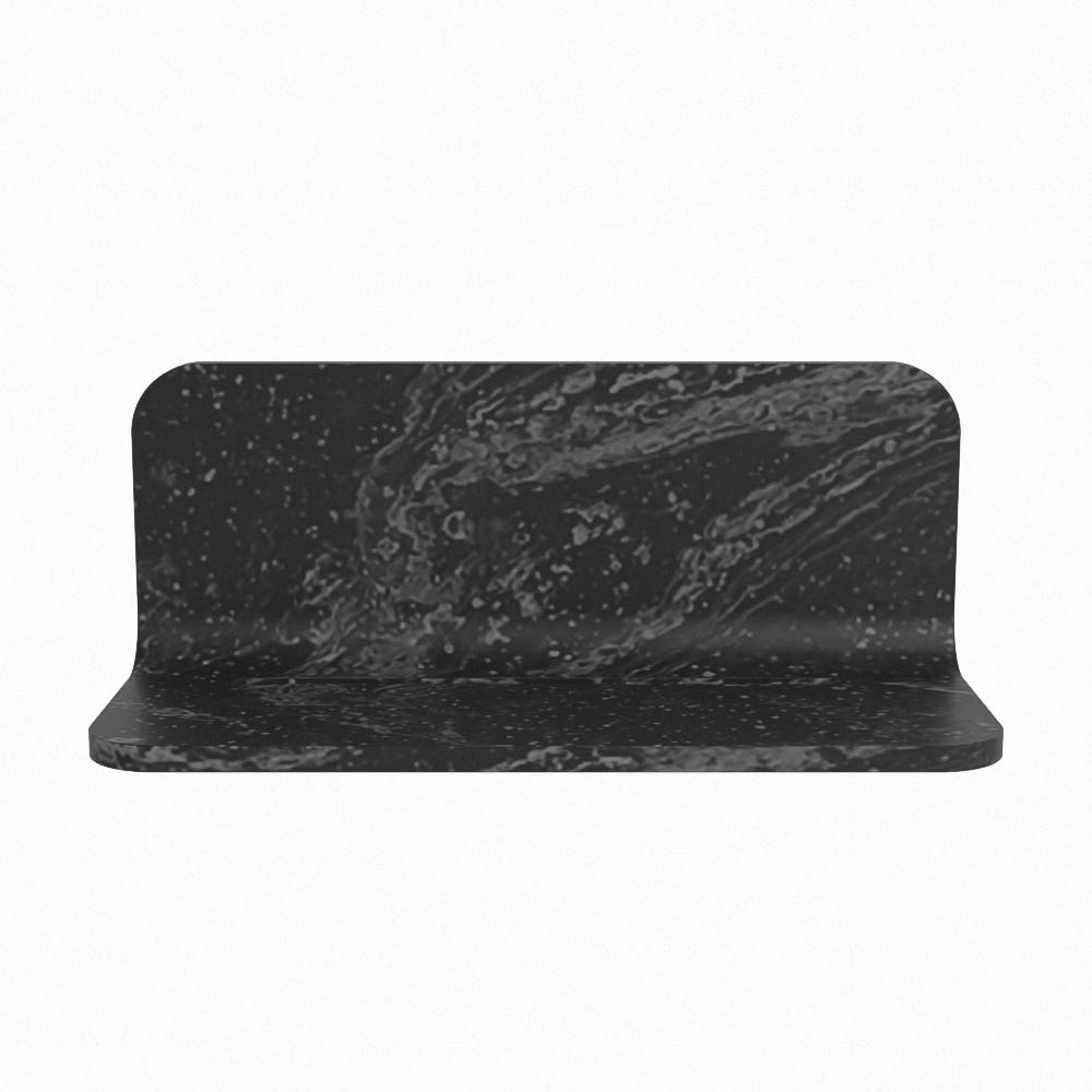Mondiaz Spot spiegel rond Ø30cm met planchet lava