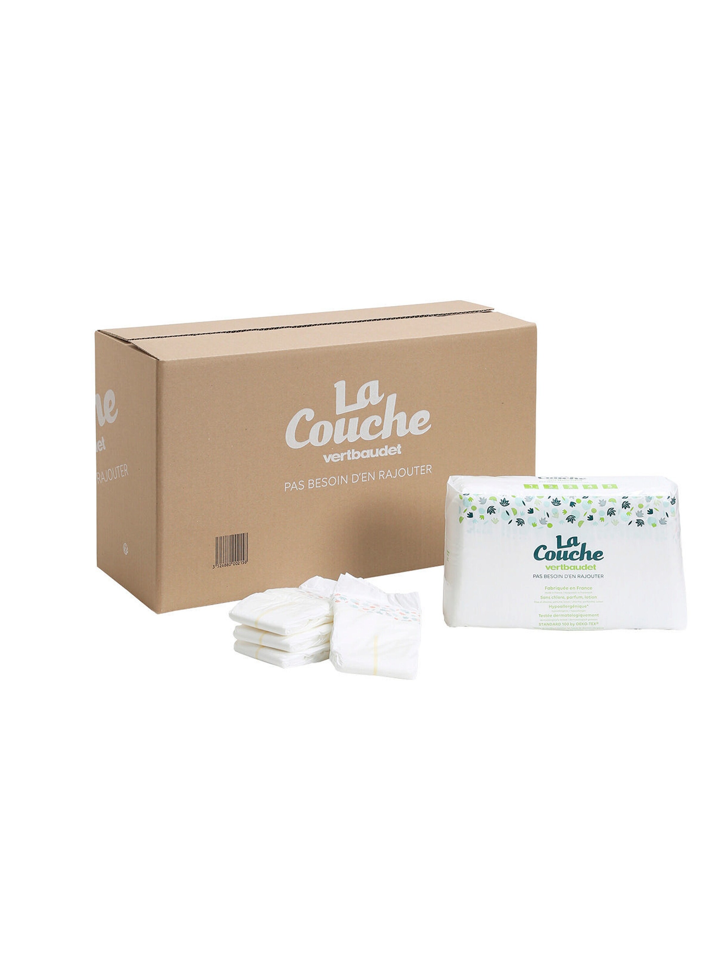 Vertbaudet Windel-Box LA COUCHE vertbaudet: 210 Windeln Gr. 2 (3-6 kg) FSC® MIX weiß