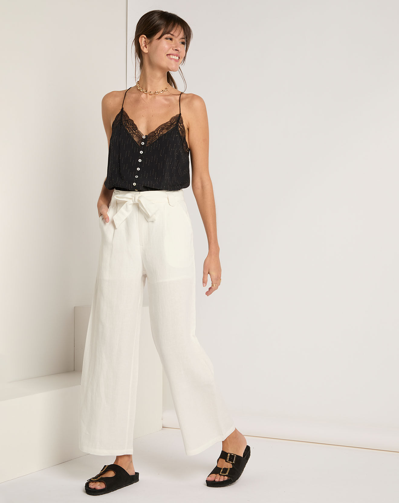 See u Soon Pantalon en Lin & Coton Elena blanc