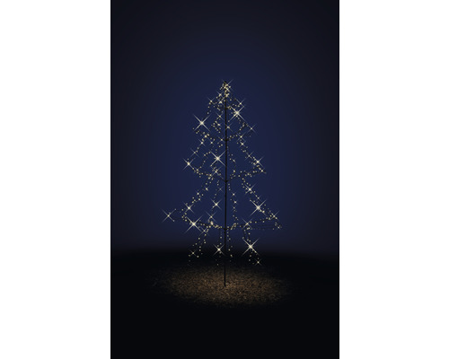 LED metalen boom Lafiora H 300 cm, warm witte lichtkleur, inclusief timer en dimmer