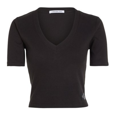 Tee-shirt à manches courtes femme Woven Label CALVIN KLEIN