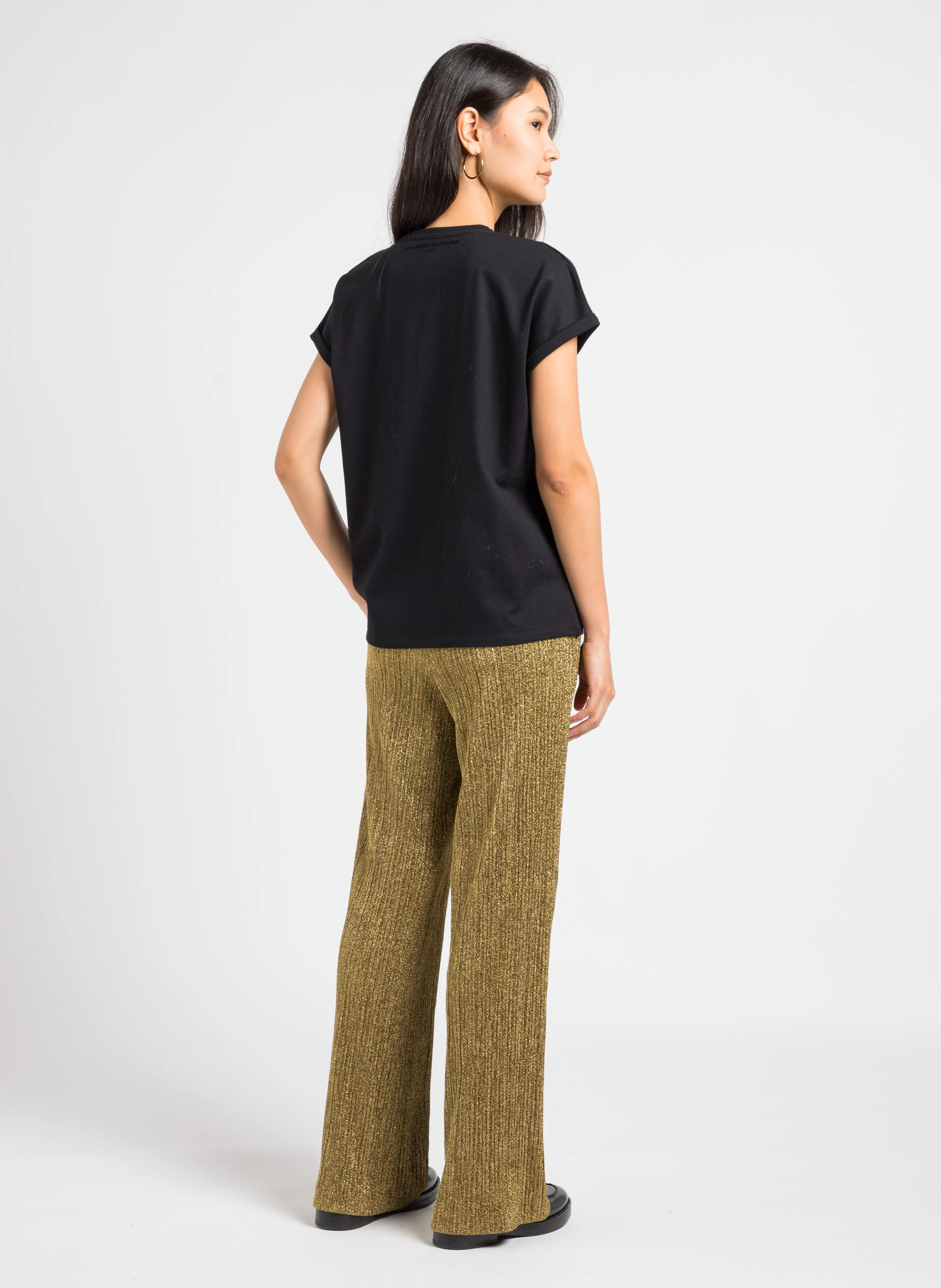 Tee-shirt col rond en coton bio | Noir