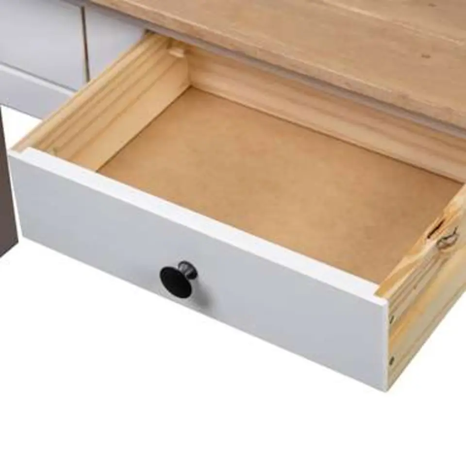 vidaXL - Wandtafel - Wit - Grenenhout