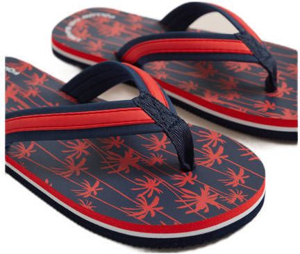WE Fashion teenslippers donkerblauw Jongens Rubber 28 29