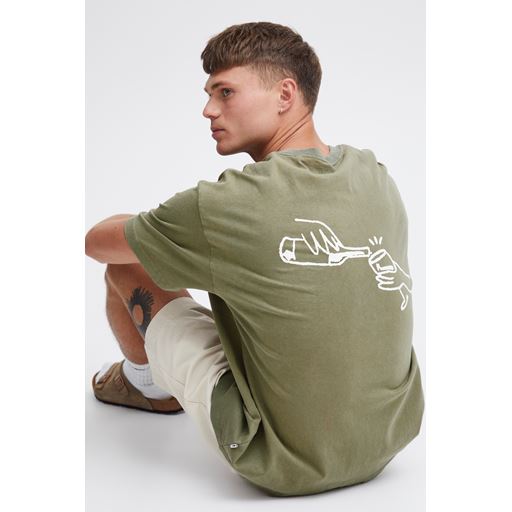 Solid Ismail T-shirt, Vetiver, XL