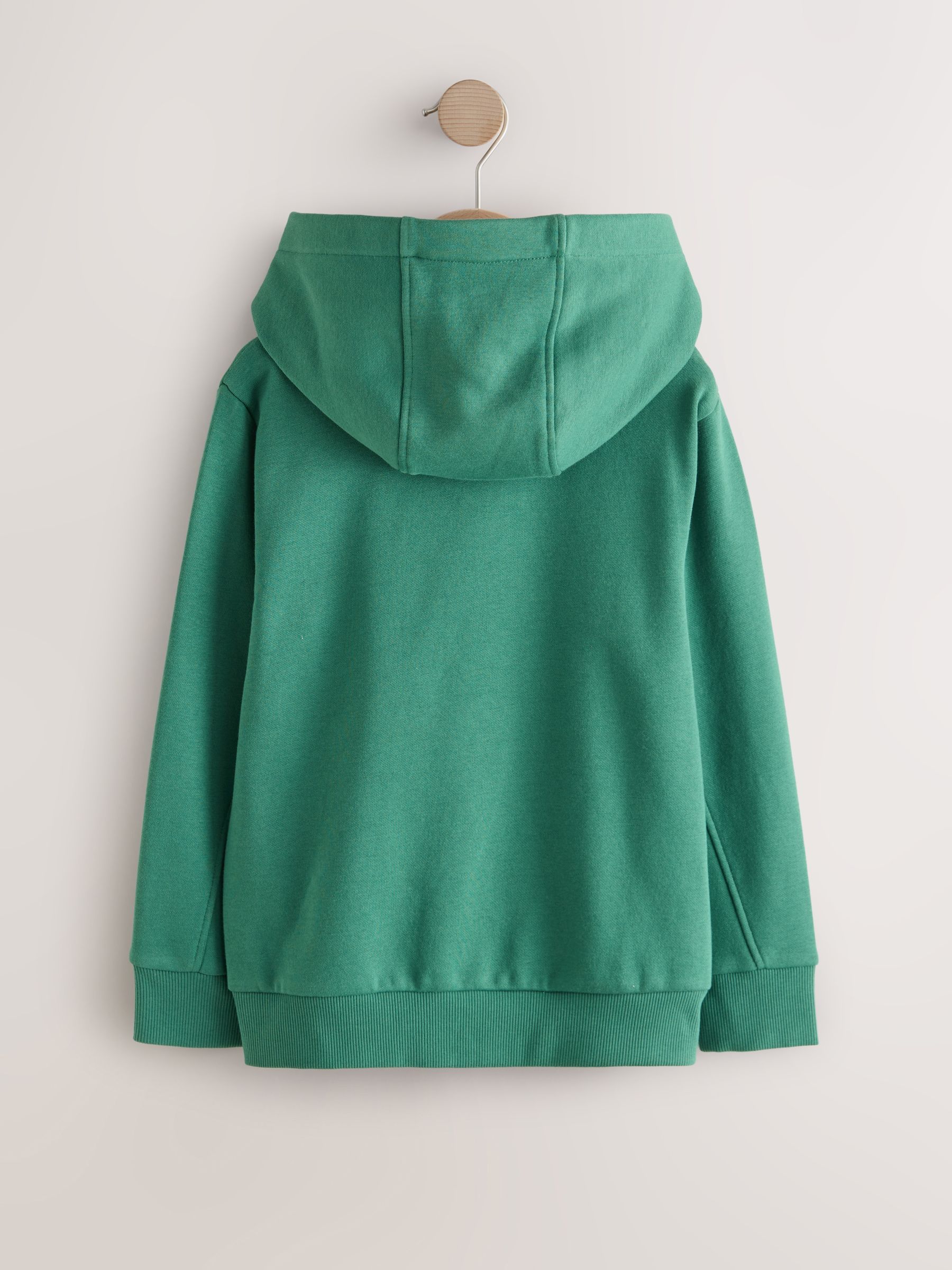 Groen - Hoodie met logo en ritssluiting (3-16jr)