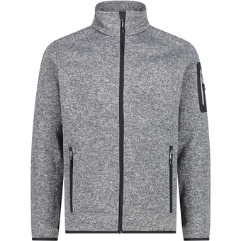 CMP Full-Zip Melange Fleecejacke Ice / Titanio / Nero Herren