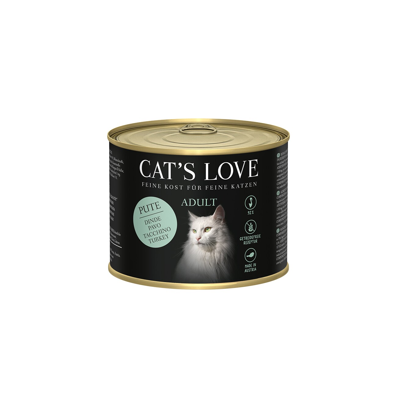 CAT'S LOVE Nassfutter Katze Adult Pute 6x200 g