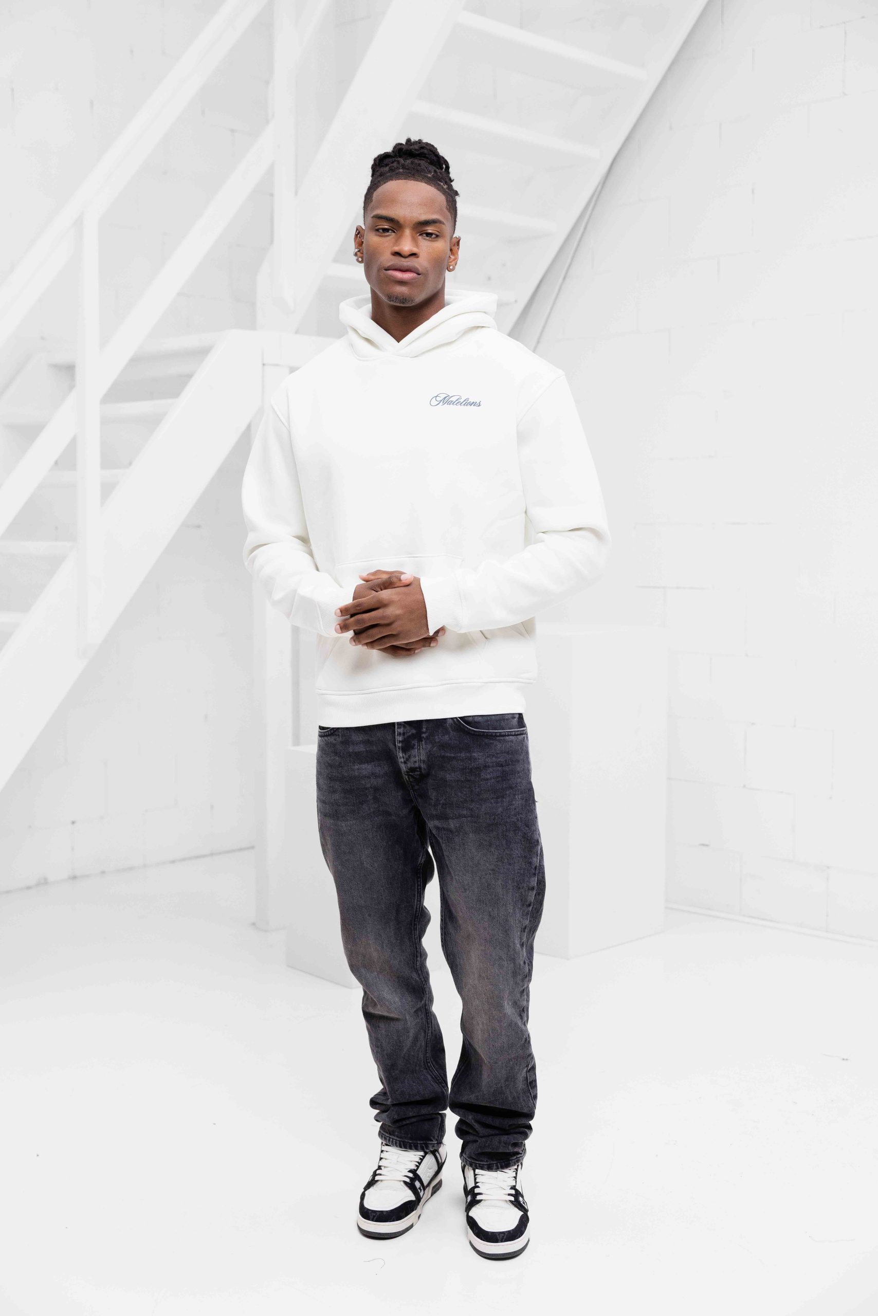 Malelions Angel Hoodie Heren Wit