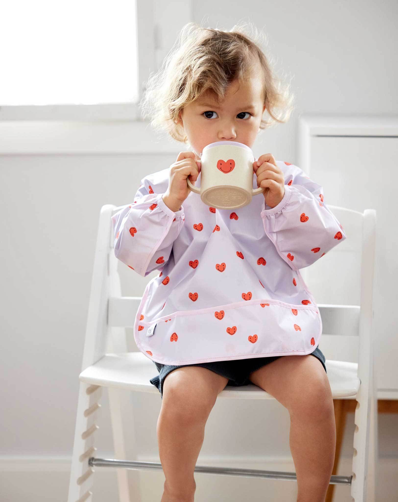 Ärmel-Lätzchen HAPPY RASCALS HEART 2er-Set in lavender
