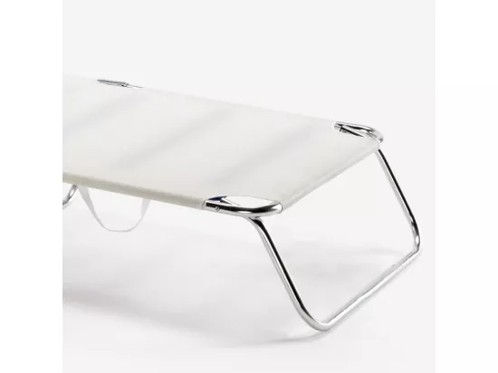 2 chaises longues pliantes en aluminium pour plage et jardin Sardegna