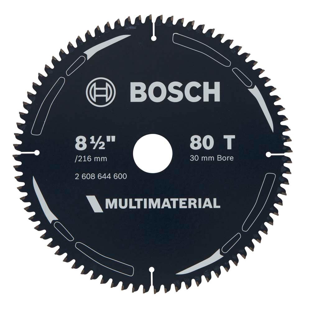 BOSCH 216mm 80T TCT Circular Saw Blade for Multi-Purpose Cutting – MULTIMATERIAL 2608644600