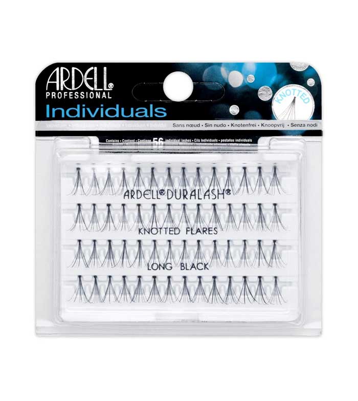 Ardell - cílios postiços individuais Duralash - Knotted Flares: Long Black