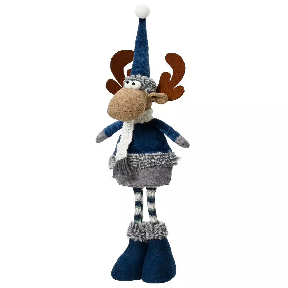 Renne de Noël (H50 cm) Gaby en bleu