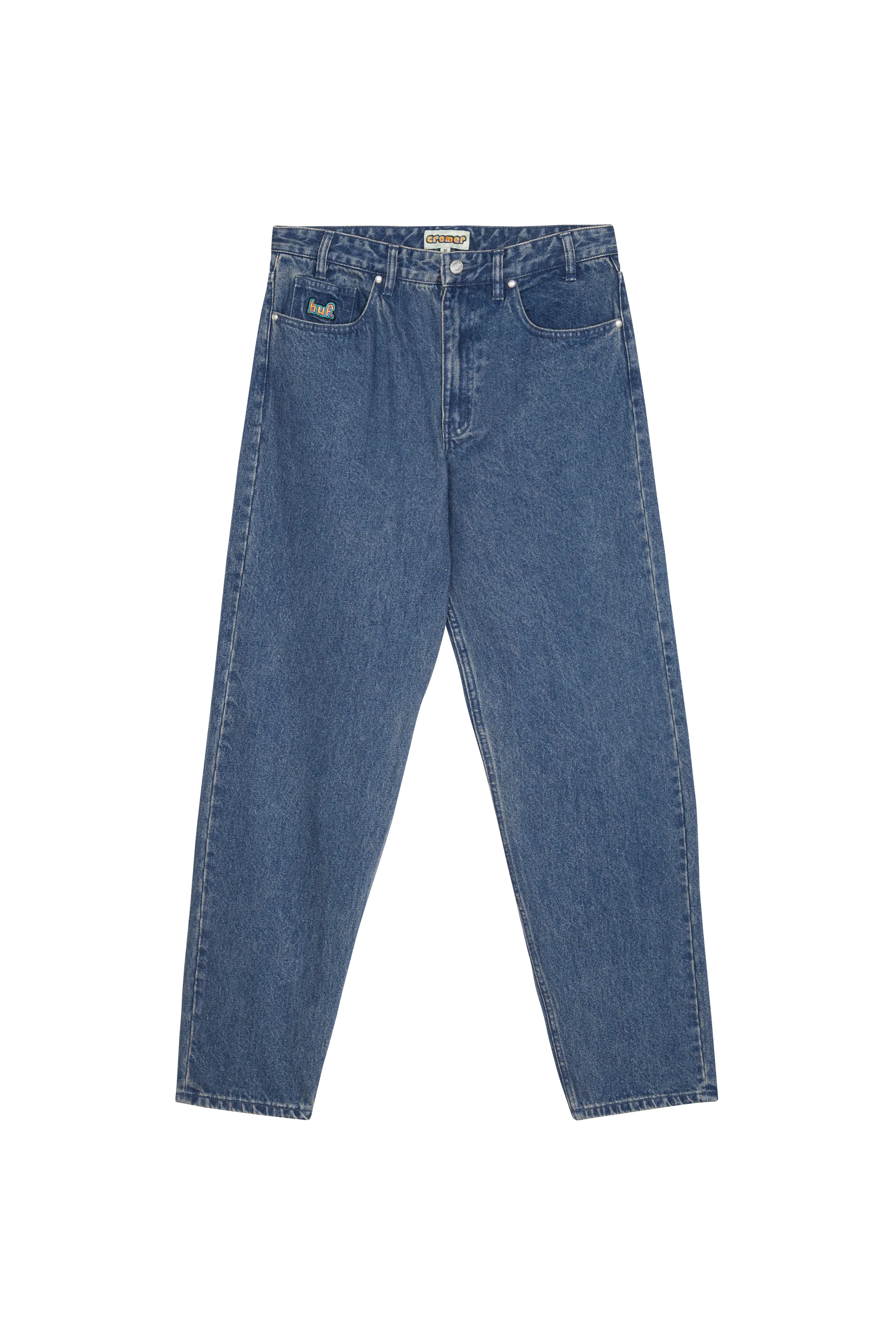 HUF Jean  CROMER WASHED Bleu