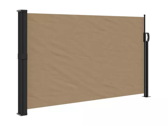 Auvent latéral rétractable taupe 120x500 cm
