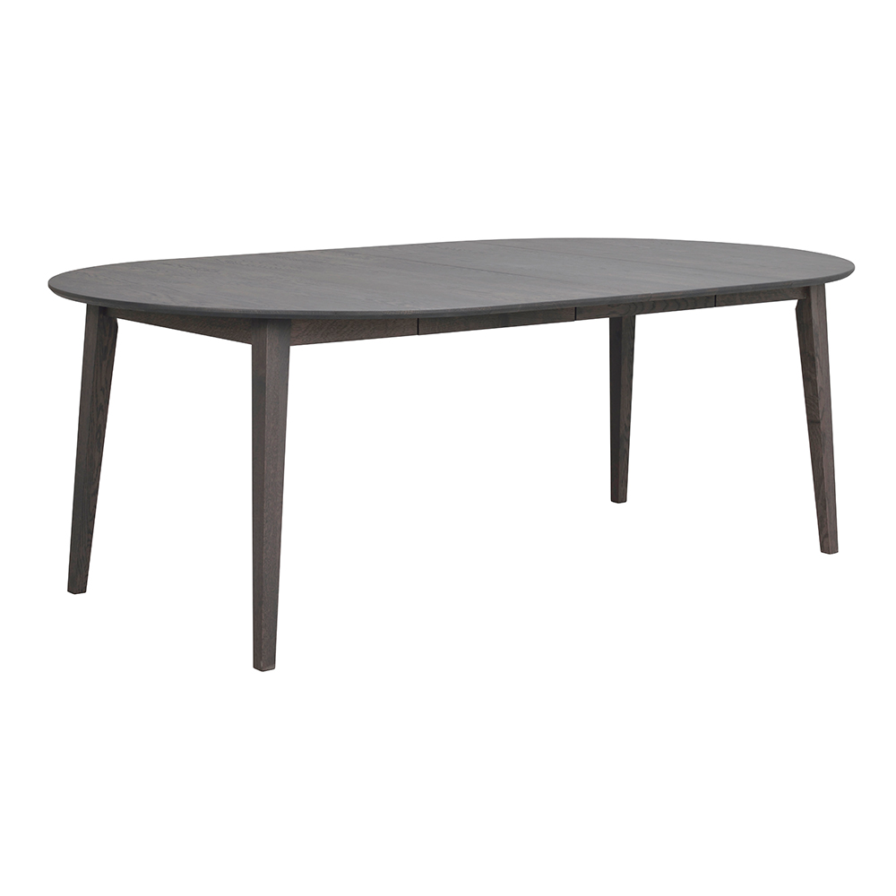 Eettafel Filippa rond donkerbruin uitschuifbaar 170 x 105 cm