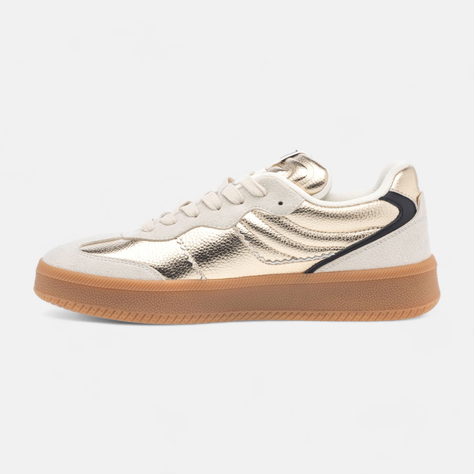 Sneakers Femme en cuir or