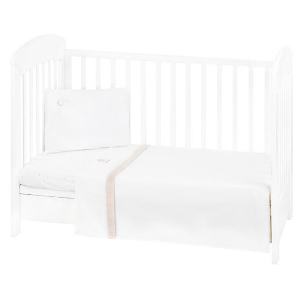 Kikkaboo Conjunto Jogo de Cama Bordado 3 Peças 60x120cm Dream Big Beige