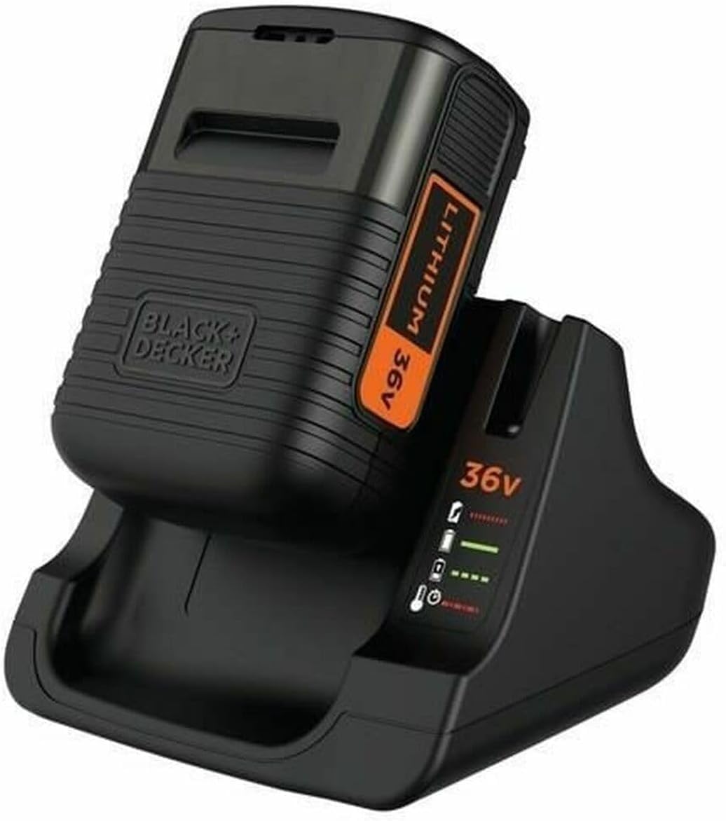 BLACK+DECKER - Aspirateur souffleur Broyeur Sans Fil 36V - Livré avec un sac de 45 L ‎- BCBLV36B-XJ