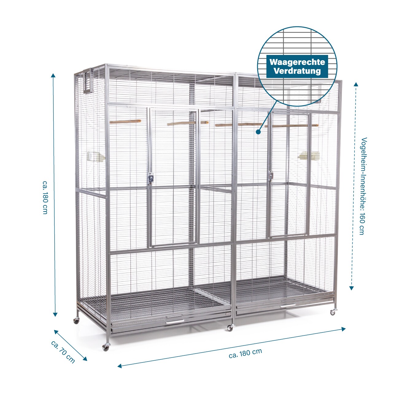 Montana Cages Voliere New Sydney II hellgrau