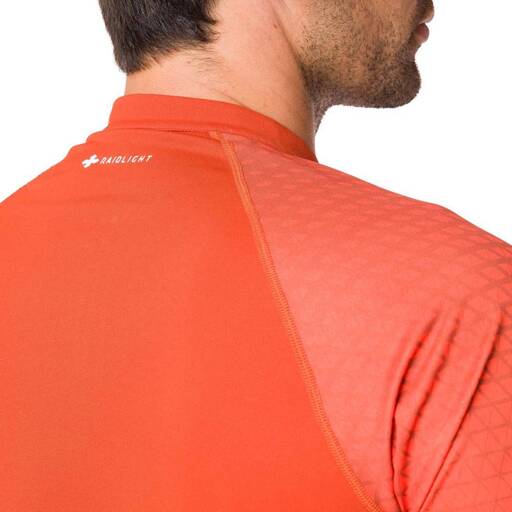 Camiseta Raidlight Activ Run Mid Zip Laranja Queimado