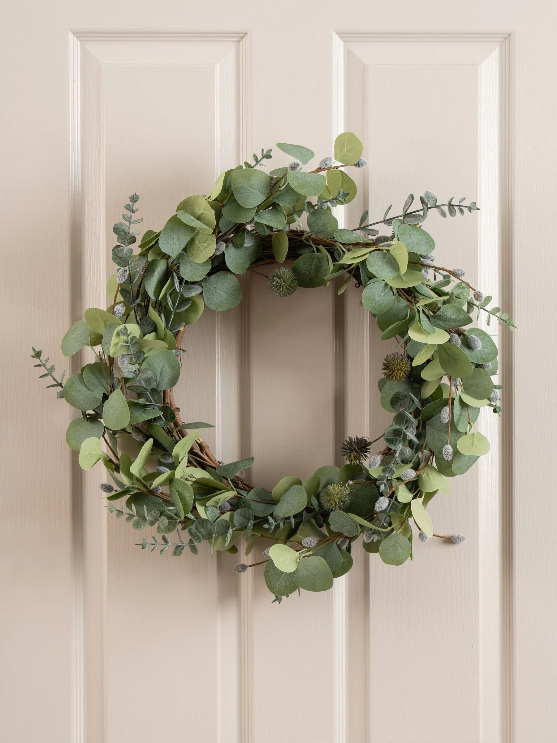 Scottish Everlastings Ltd Artificial Eucalyptus & Pussy Willow Wreath