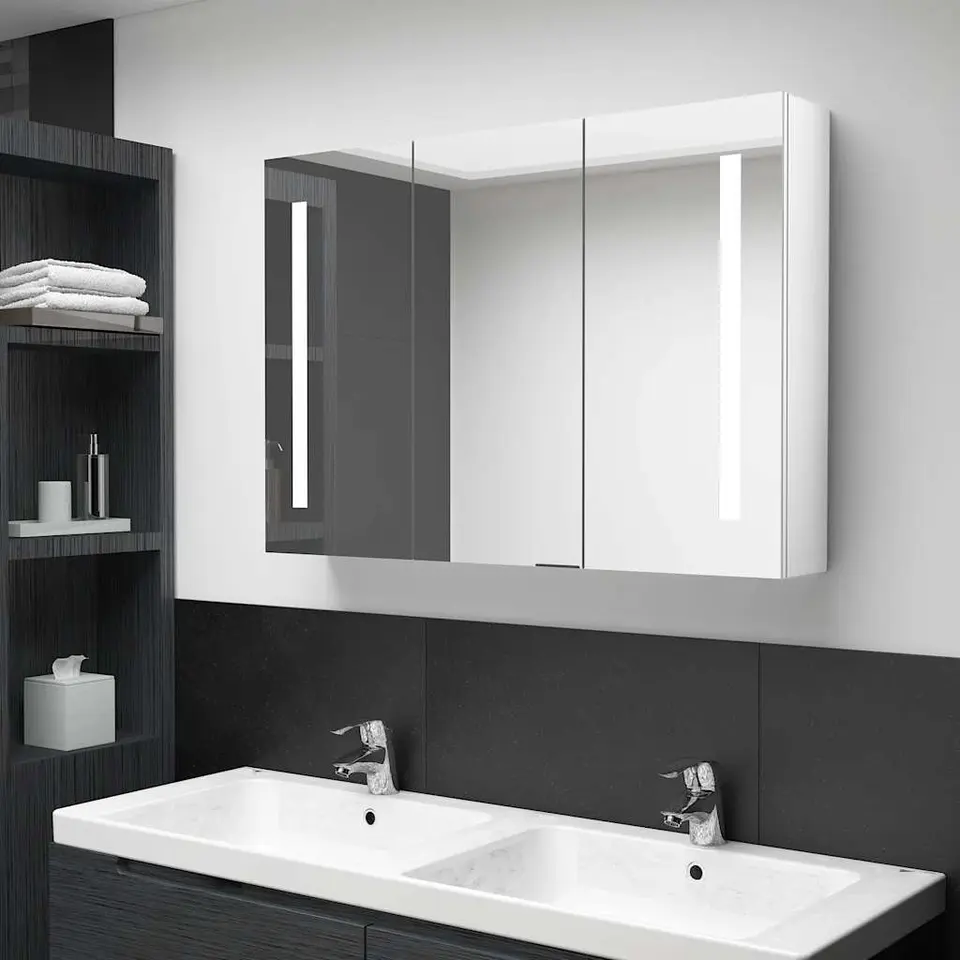 vidaXL - Badkamerkast - Wit - MDF - 89 x 14 x 62 cm