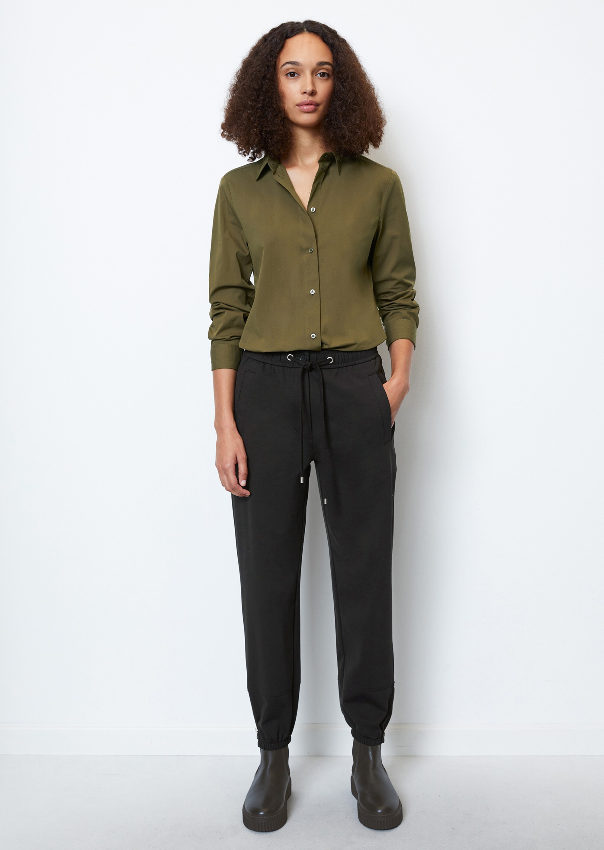 Bluse shapedaus Stretch-Popeline