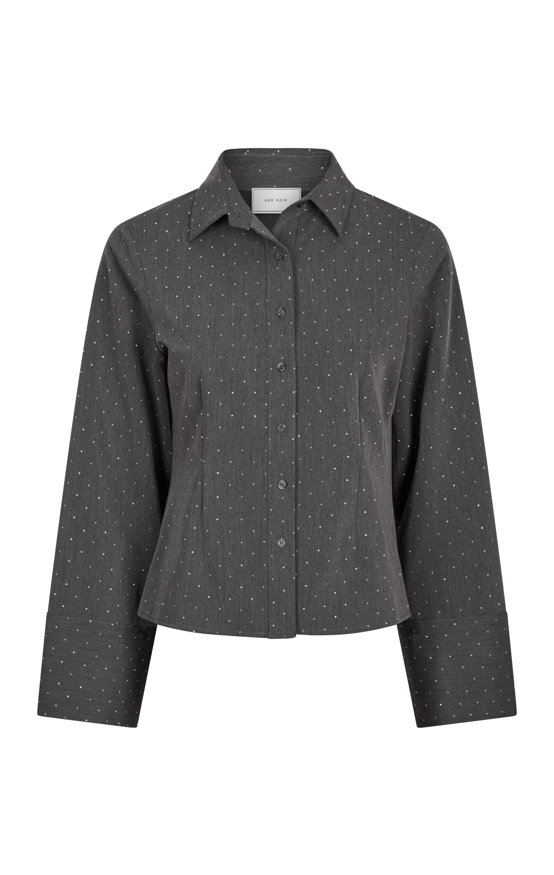Neo Noir  Rosa Bedazzled skjorte - grå