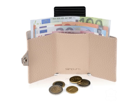 SLIMPURO - Sacoche Porte carte - znap slim - 12 cartes max. - pochette à monnai...