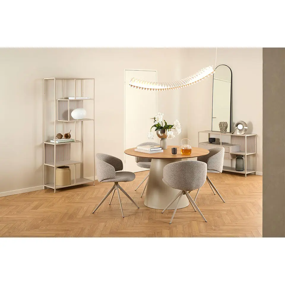Hioshop Sea wandkast 2 lades 3 planken grijs