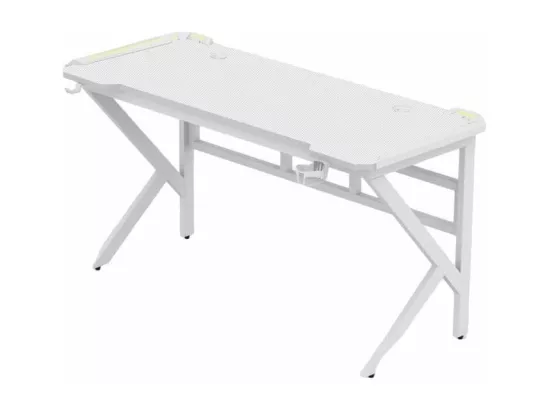 Bureau gamer LED carbone porte-gobelet design ergonomique 120x60 LIMON