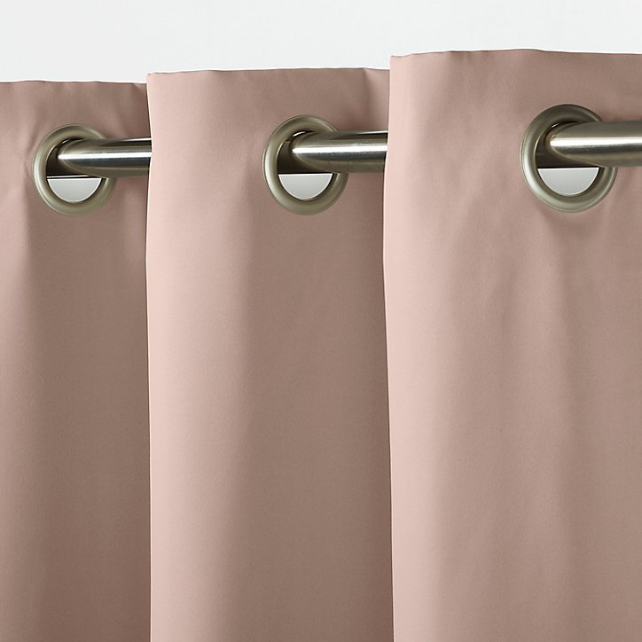 Rideau occultant thermique Vestris GoodHome rose L.260 x l.140 cm