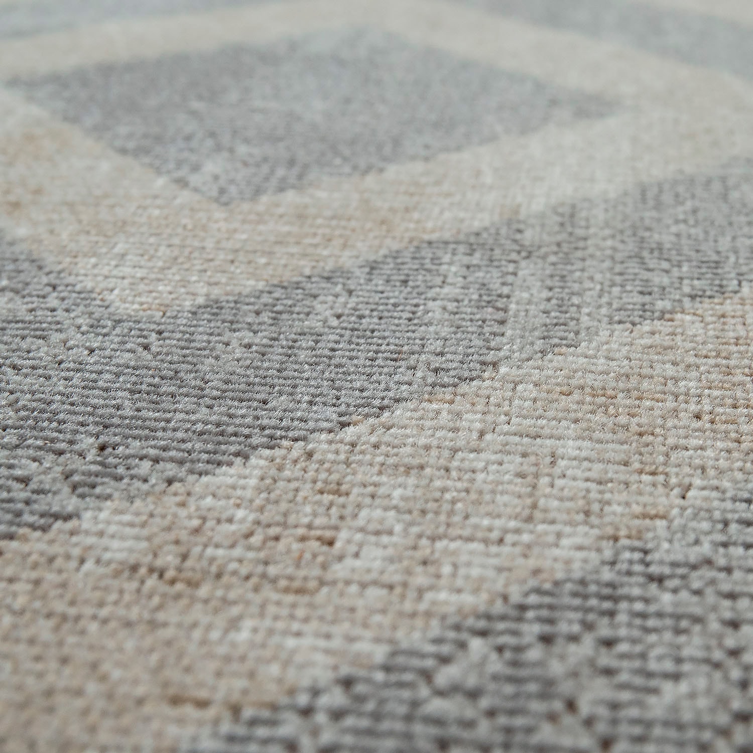 Paco Home Teppich »Poco 821« rechteckig 6 mm Höhe Kurzflor, Rauten Design, mit Fransen, In- und Outdoor geeignet