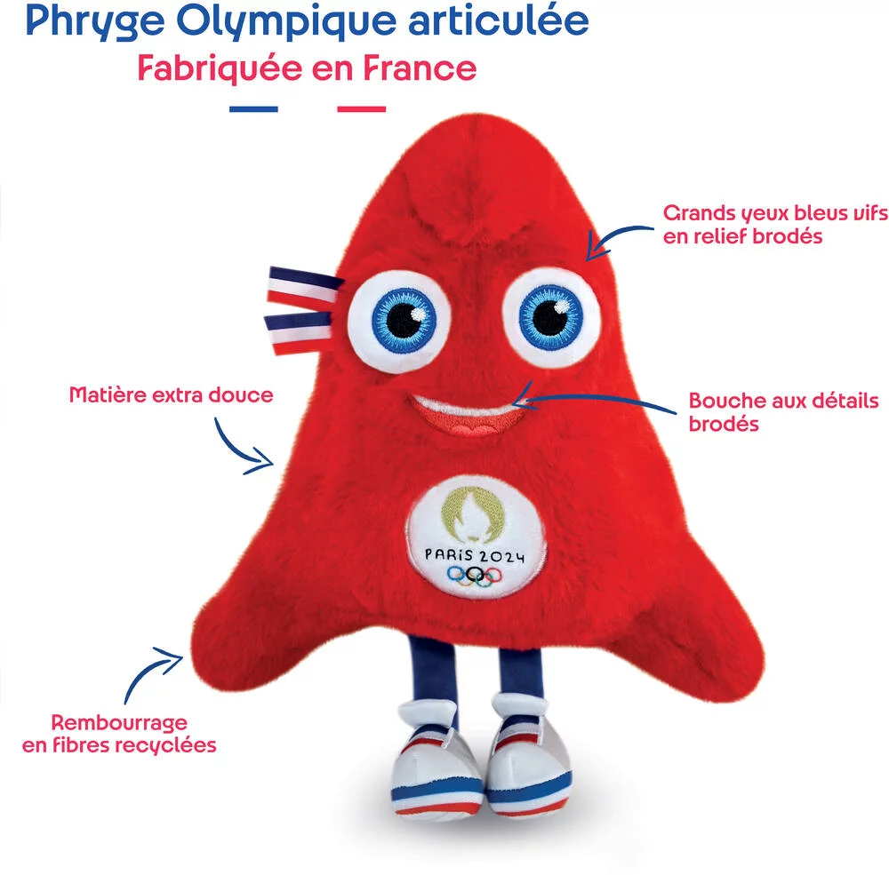 PELUCHE MASCOTTE OFFICIELLE JEUX OLYMPIQUES PARIS 2024 - 30 CM