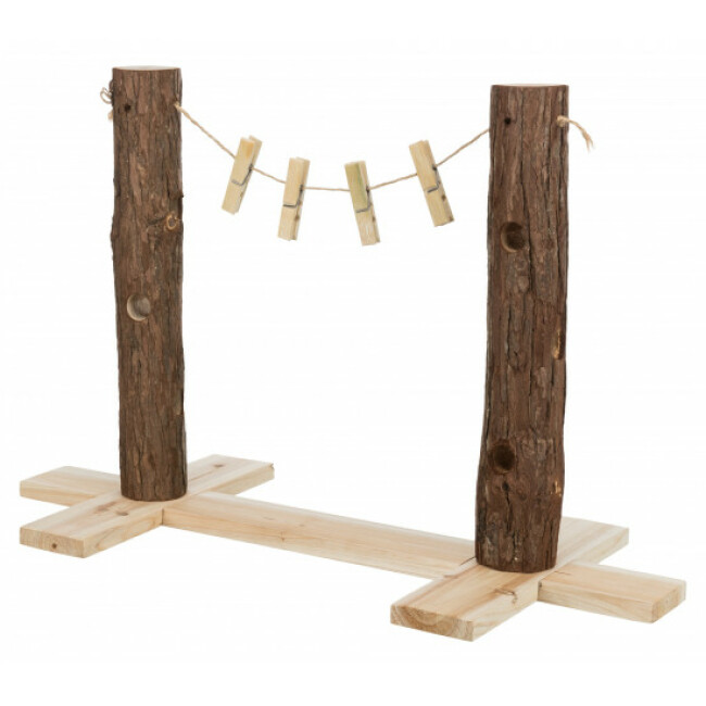 Etendage duo troncs d'arbre pour aliments pour rongeurs