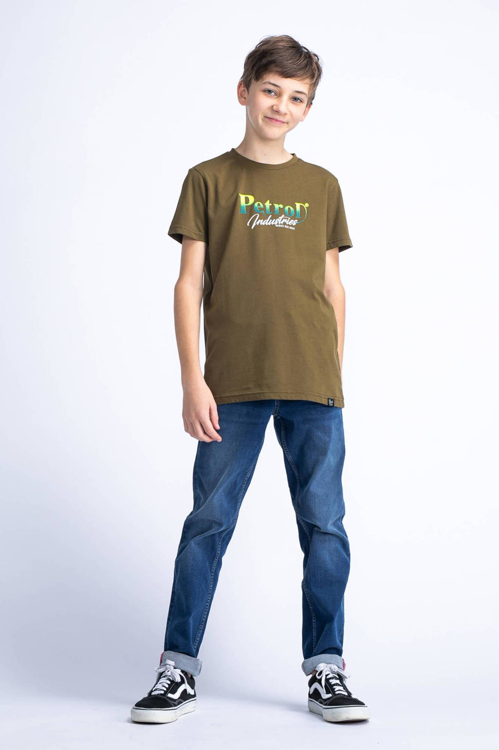 Petrol Industries T-shirt mosgroen
