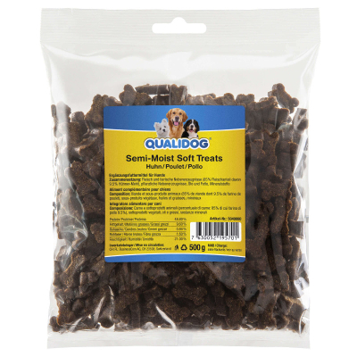 QUALIDOG Hundeleckerli Semi-Moist Glutenfrei Huhn 500g