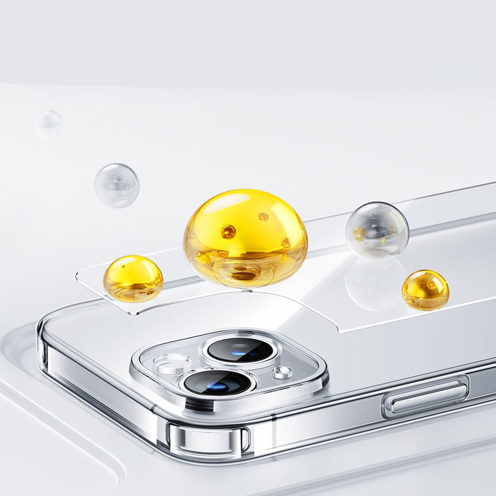 iPhone 15 Simple II Gummi Case Hülle mit Kameraschutz - Transparent