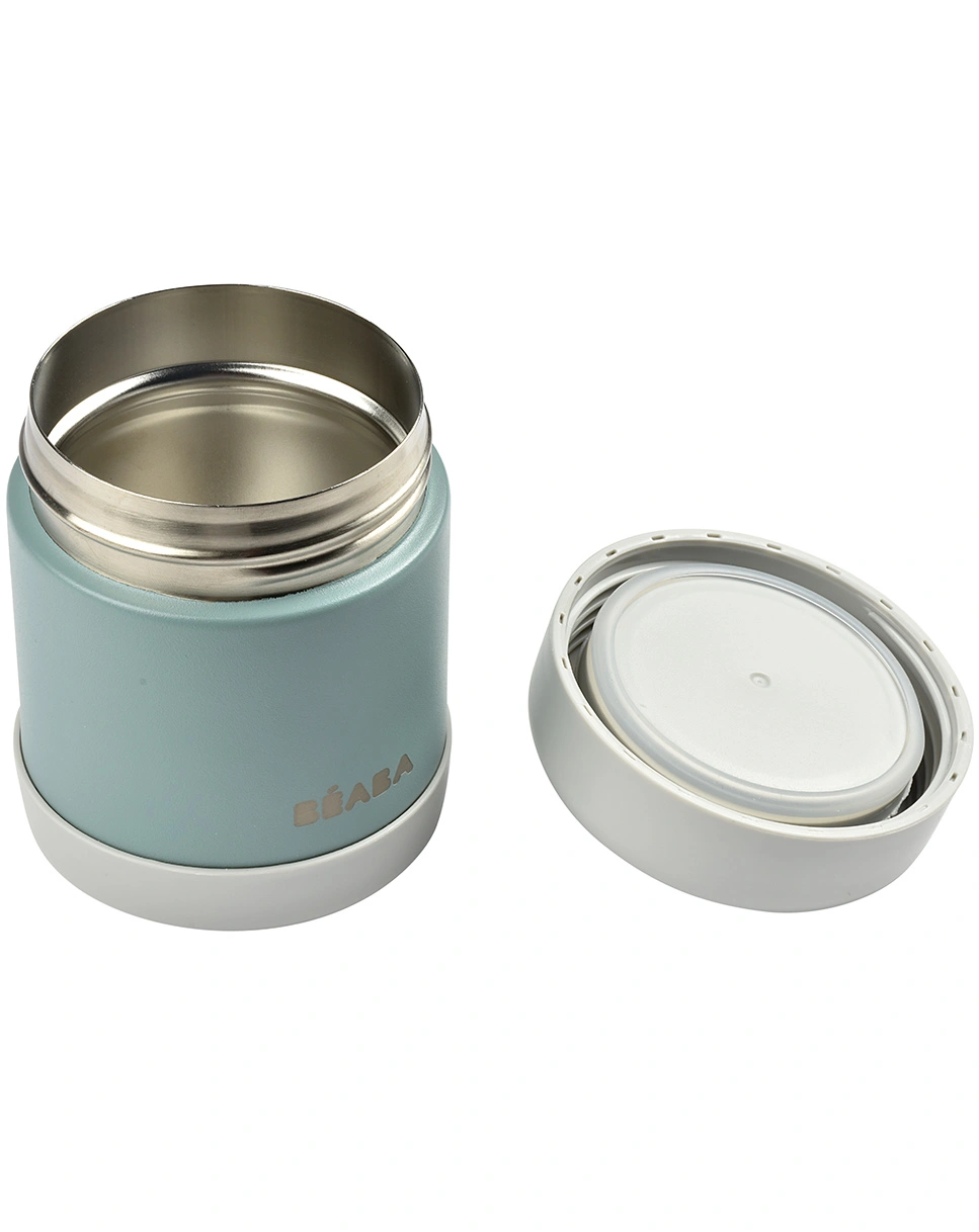Edelstahl-Thermobehälter LUNCH (0,3L) light grey/eucalyptus