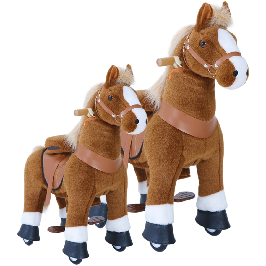 PonyCycle® Brown mit Bremse und Sound - klein