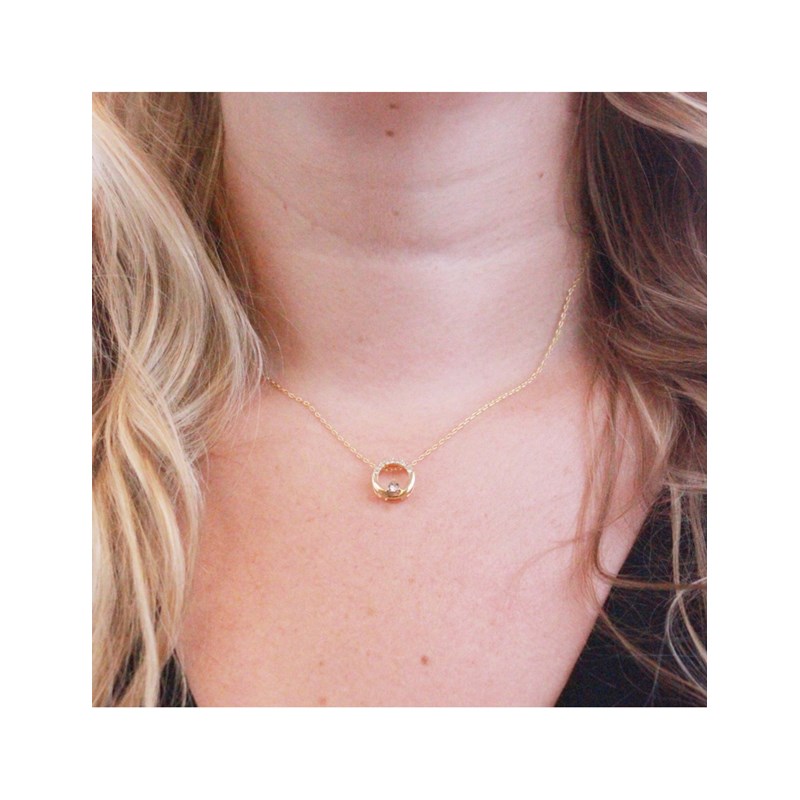 Pendentifs Clarine - Doré et Cristal