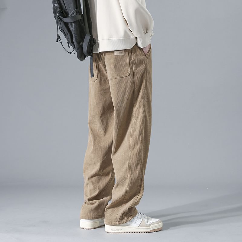 Lingaris - Mid Rise Plain Loose Fit Broek