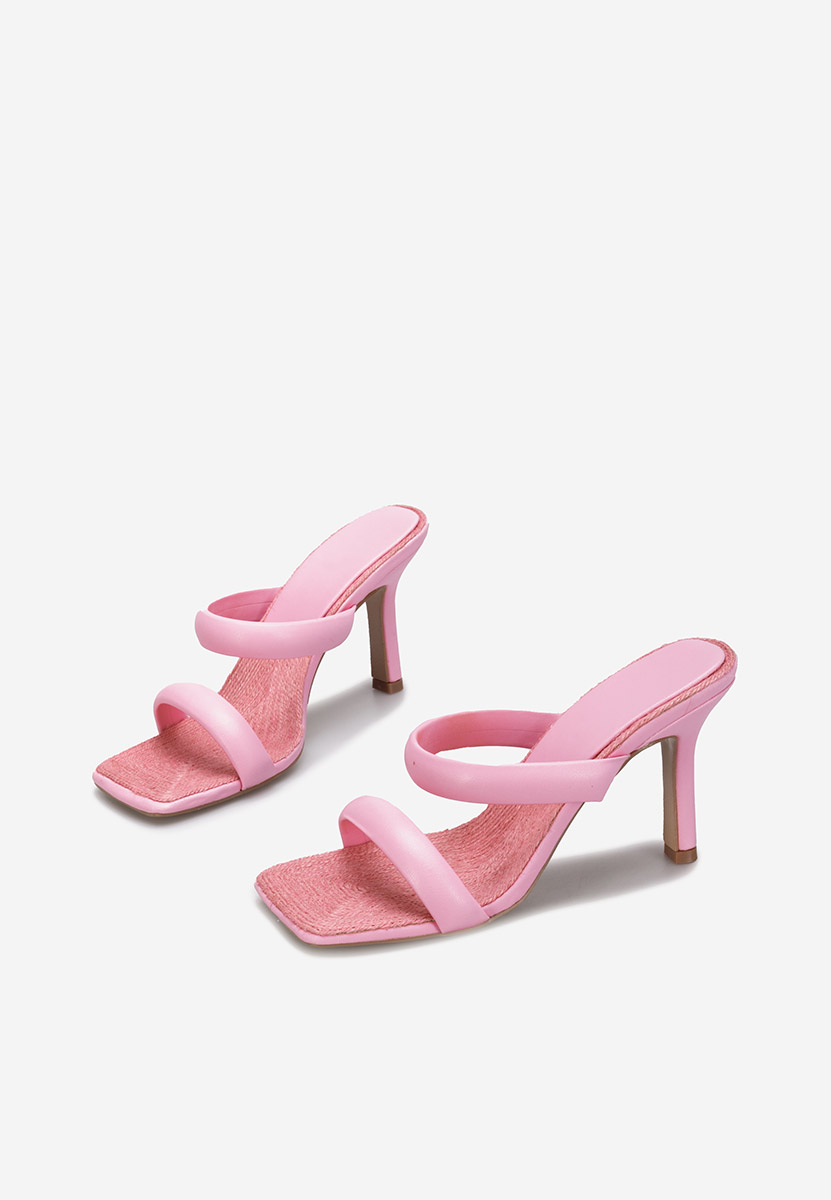 Pantoufles à talon roses Zasha